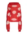 Marni Jacquard Knit Sweater With Polka Dot Motif In Red