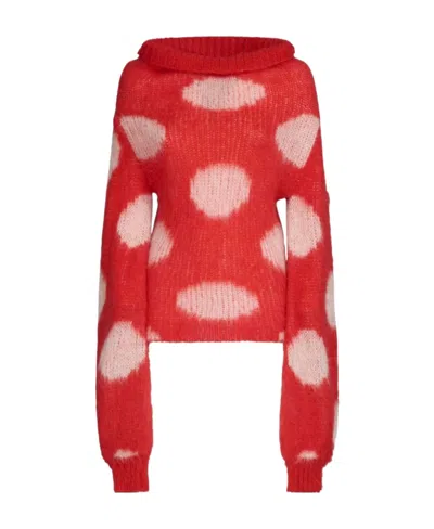MARNI MARNI POLKA DOT PATTERNED KNITTED JUMPER