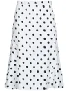 Marni Polka-dot Print A-line Skirt In White