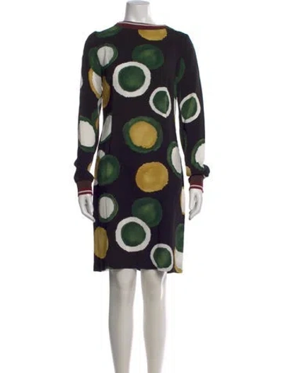 Pre-owned Marni Polka Dot Print Knee-length Dress In Black