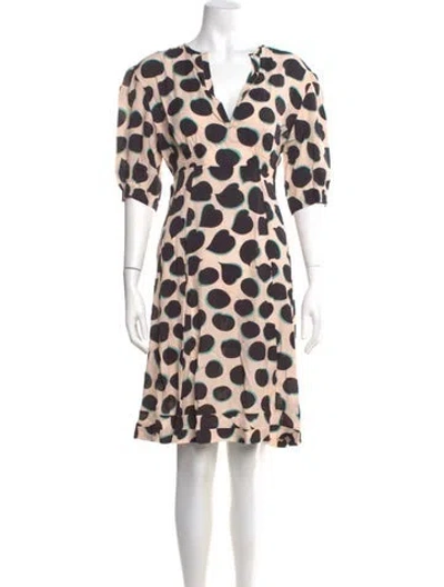 Pre-owned Marni Polka Dot Print Knee-length Dress W/ Tags In Black