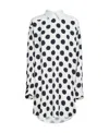 Marni Dress With Printed Cady And Longer Back In White