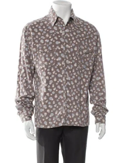 Pre-owned Marni Polka Dot Print Long Sleeve Shirt In Neutral