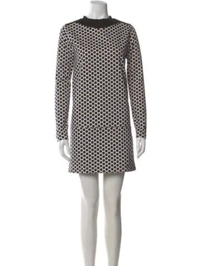 Pre-owned Marni Polka Dot Print Mini Dress In Blue