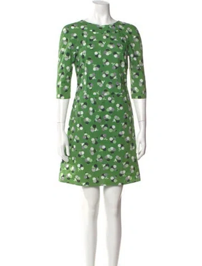 Pre-owned Marni Polka Dot Print Mini Dress In Green