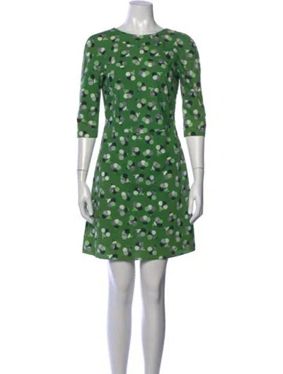 Pre-owned Marni Polka Dot Print Mini Dress In Green