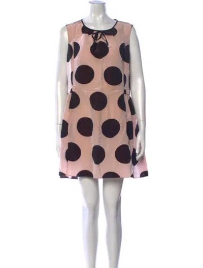 Pre-owned Marni Polka Dot Print Mini Dress In Pink