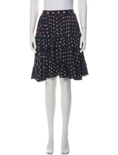 Pre-owned Marni Polka Dot Print Mini Skirt In Green