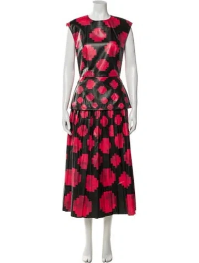 Pre-owned Marni Polka Dot Print Pleated Accents Skirt Set In Multi