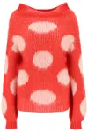 Marni Jacquard Knit Sweater With Polka Dot Motif In Dor67