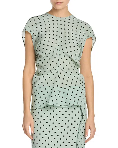 Marni Polka Dot Top In Green