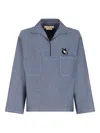 Marni Polo-collar Chambray Shirt In Blue