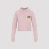 Marni Collared Top With Ribbed Cuffs And Hem In Pink