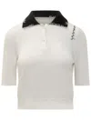 Marni White Cotton Polo In White