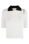 Marni White Cotton Polo In White