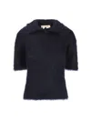 Marni Fuzzy Short Sleeve Sweater