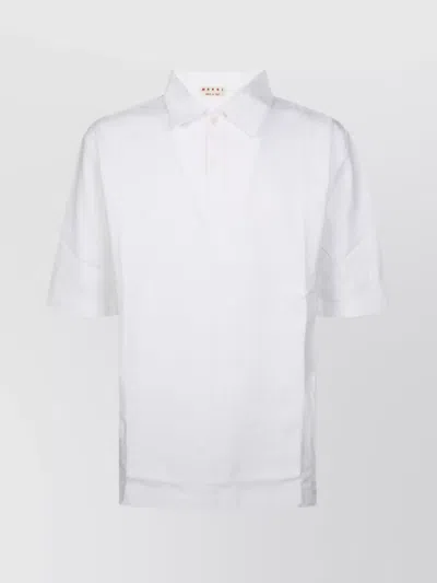 Marni Polo Shirt Collared Short Sleeves In White