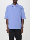 Marni Oversized Cotton Jersey Polo Shirt In Hellblau