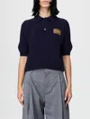 Marni Cashmere Polo Sweater Application In Blue
