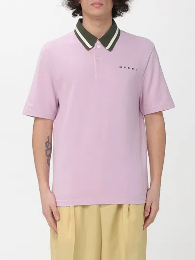 Marni Polo Shirt Men  In Purple