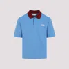 Marni Polo In Piquet Blu Con Colletto A Contrasto In Blue