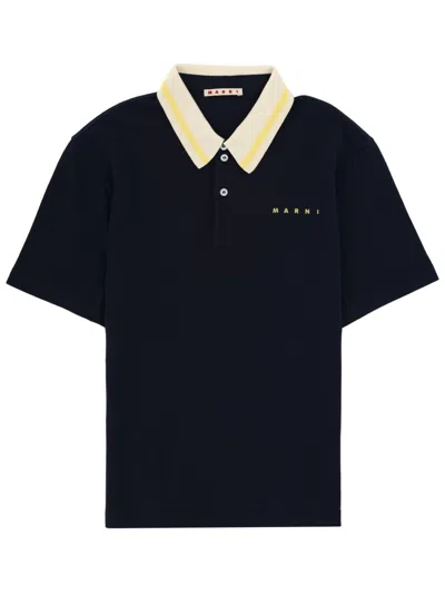 Marni Polo With Logo In Black