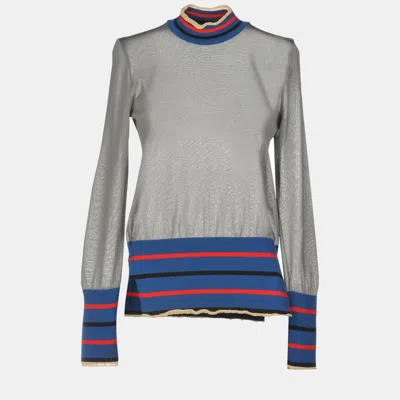 Pre-owned Marni Polyester Turtleneck 38 In Grey