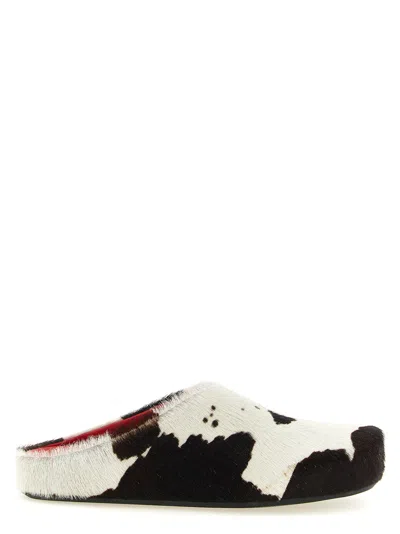 Marni Pony Hair Animal Print Mule In Multi