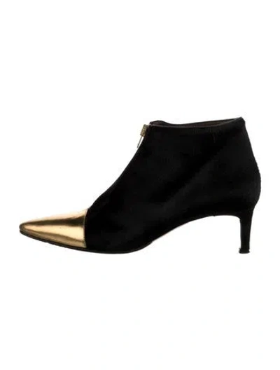 Pre-owned Marni Ponyhair Boots In Black