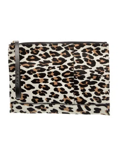 Pre-owned Marni Ponyhair Clutch In Brown