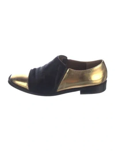 Pre-owned Marni Ponyhair Loafers In Blue