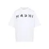 Marni Crew Neck Graphic Print Short Sleeves T-shirt In White