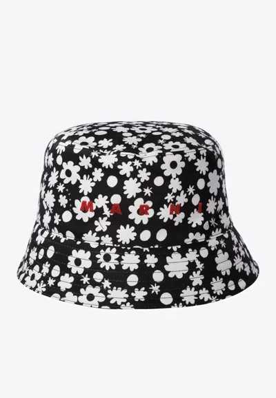 MARNI POP FIELDS MOTIF BUCKET HAT