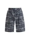 Marni Poplin Drawstring Scribble Shorts