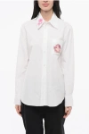 Marni Women's "shirt With Flower Print Patch And Embroide Logo