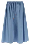 Marni Poplin Skirt Skirts Light Blue In Blue