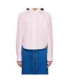 Marni Poplin Stripe Long Sleeve Shirt In White