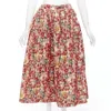 Marni Portrait Cartoon Floral Print Wrap Waist Balloon Skirt In Multi