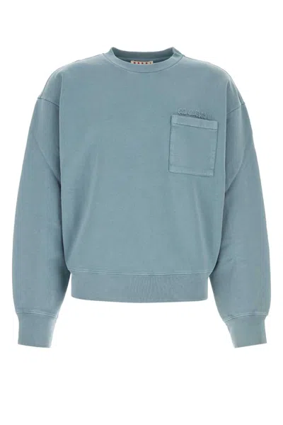 Marni Powder Light-blue Cotton Sweatshirt
