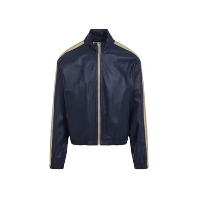 MARNI MARNI PREMIUM BLUE LEATHER JACKET