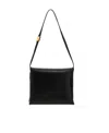 Marni Prima Leather Clutch Bag In Black