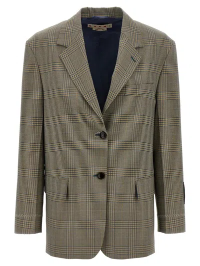 MARNI MARNI PRINCE OF WALES BLAZER