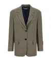 Marni Check Blazer Prince Of Wales In Green