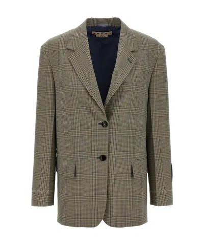 MARNI MARNI PRINCE OF WALES BLAZER