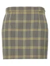 Marni High-waisted Checked Pattern Mini Skirt In Gray