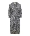 Marni Floral-print Midi Dress In Black