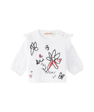 Marni Print T-shirt In White