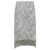 Marni Printed Asymmetric Skirt In Black And White Viscose In Grey