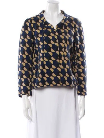 Pre-owned Marni Printed Blazer In Blue