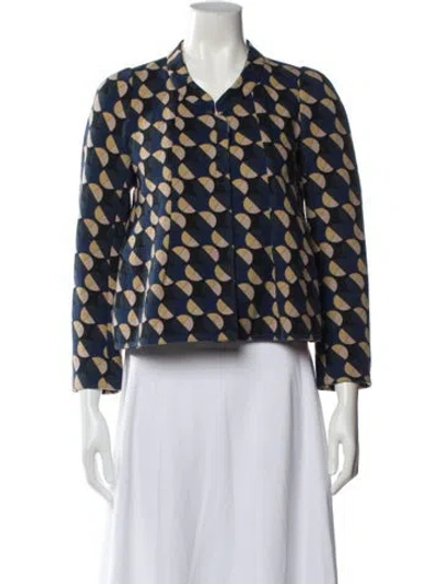 Pre-owned Marni Printed Blazer In Blue